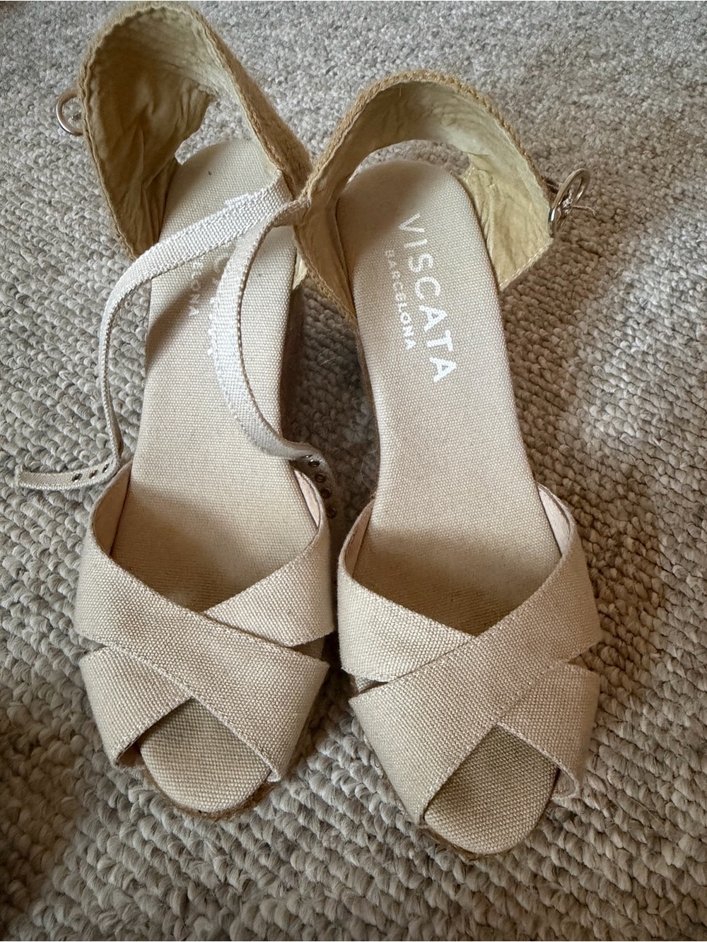 VISCATA Barcelona Women's Cream Canvas Espadrille Wedge